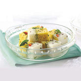 Borosil Round Microwavable Plate | Transparent | 1 Pc