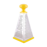 Classy Touch Stainless Steel Unique 4 in 1 Grater/Slicer - CT372 | Yellow & Silver