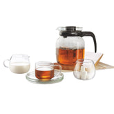 Borosil Piccoletta Tea Set | Transparent | Set of 9 Pcs