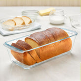 Borosil Loaf 1200 ML Baking Dish | Microwave & Oven Safe | Transparent | 1 Pc
