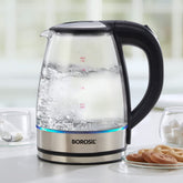 Borosil Electric 1.8 Litre 1500 Watts Glass Kettle | Transparent
