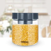 Borosil EasyScoop Endura Airtight Glass Storage Jar with Screwtop Lid | Transparent | 1 Pc