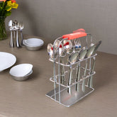 Decent Dazzle Stainless Steel Cutlery Set with Stand | Set of 24 Pcs