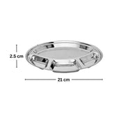 Bengani Stainless Steel 22 Gauge Deluxe Plate | Bhojan Thal | 1 Pc