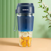 Borosil NutriGrip 40 Watts Portable Blender | Low-Noise DC Motor | Blue