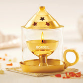 Borosil Brass Mangal Medium Akhand Diya | Golden
