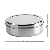 Bengani Stainless Steel 22 Gauge Papad Dabba | 1 Pc
