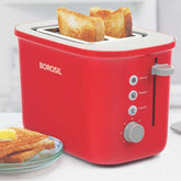 Borosil Krispy 800 Watt Pop-Up Toaster | Red