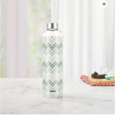 Borosil Artisan Series 550 ML Vista Glass Bottle with Silver Lid | 1 Pc