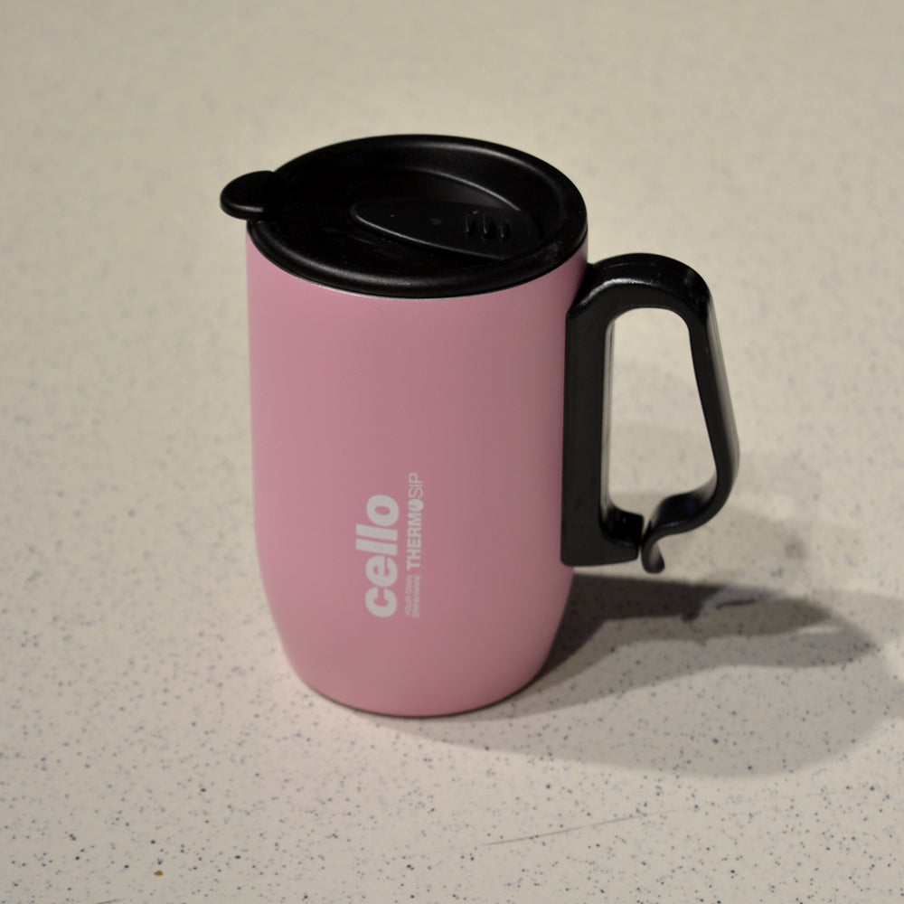 Cello Duro Coffee Style Double Wall Insulated Mug with Lid | 1 Pc