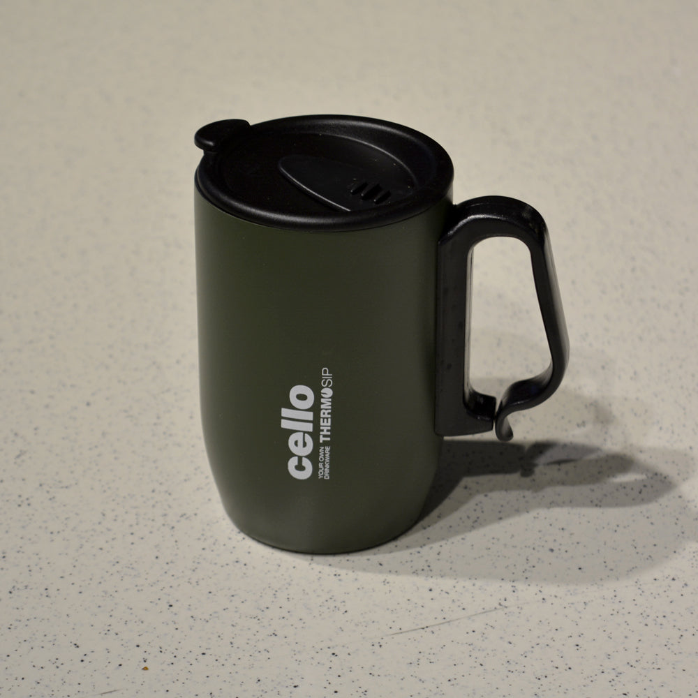 Cello Duro Coffee Style Double Wall Insulated Mug with Lid | 1 Pc