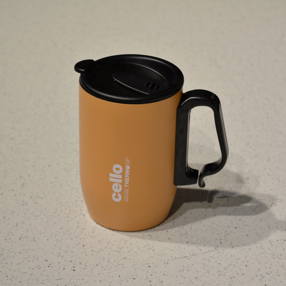 Cello Duro Coffee Style Double Wall Insulated Mug with Lid | 1 Pc