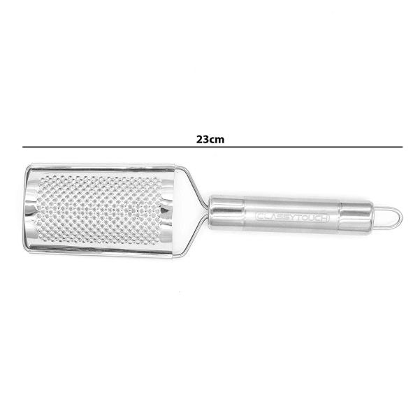 Classy Touch Stainless Steel Grater | Thick Round Handle for better Grip