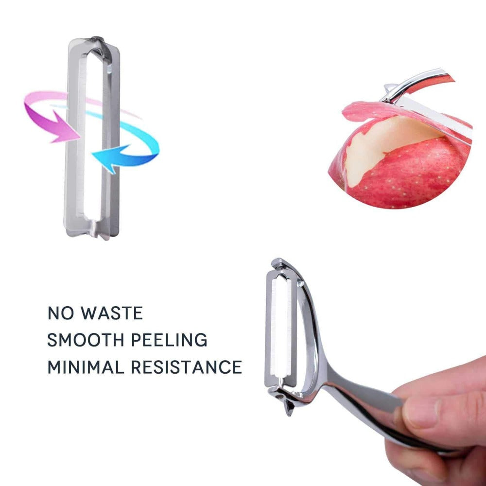Classy Touch Stainless Steel Potato Peeler - 225A | Silver
