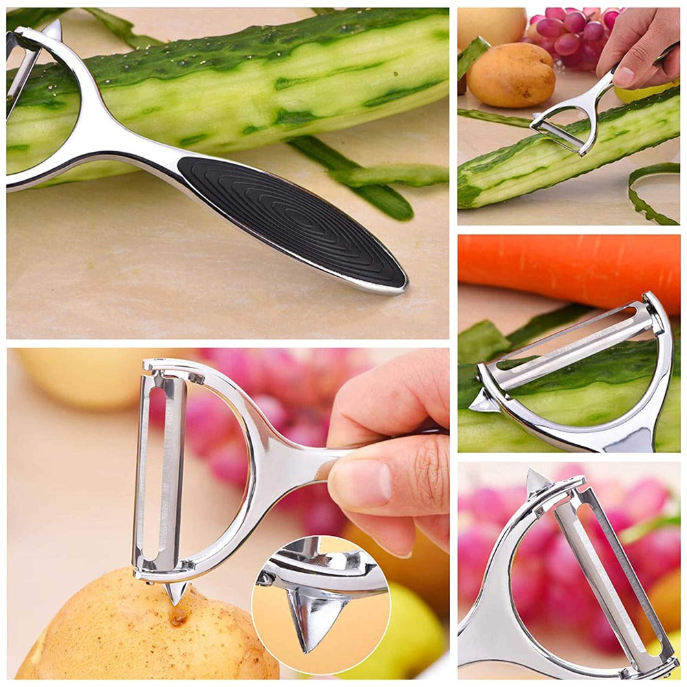Classy Touch Stainless Steel Potato Peeler - 225A | Silver