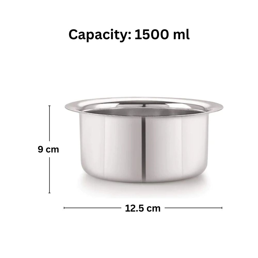 Bengani Stainless Steel Tope 20 Gauge Flat Bottom | 1 Pc