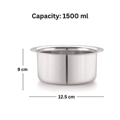 Bengani Stainless Steel Tope 20 Gauge Flat Bottom | 1 Pc