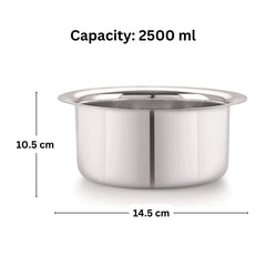 Bengani Stainless Steel Tope 20 Gauge Flat Bottom | 1 Pc