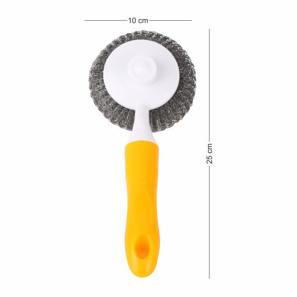 Classy Touch Kitchen Cleaning Stainless Steel Handy scorer With Handle | Dish Brush | 1 Pc