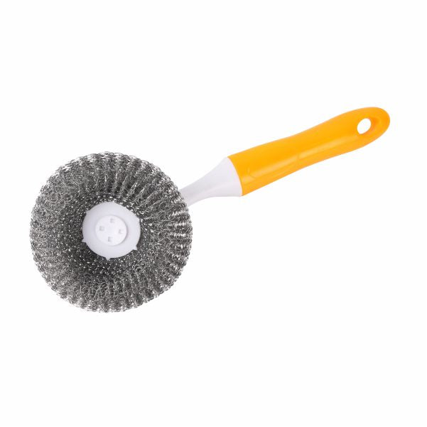 Classy Touch Kitchen Cleaning Stainless Steel Handy scorer With Handle | Dish Brush | 1 Pc