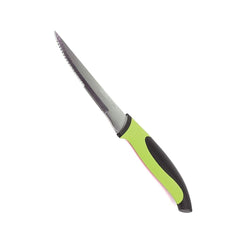 Classy Touch Stainless Steel Steak Knife with Plastic Finished Handle | Black & Green