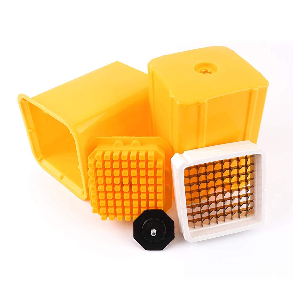 Classy Touch Potato Wedges Finger French Fries Cutter | Chipser Slicer | Yellow