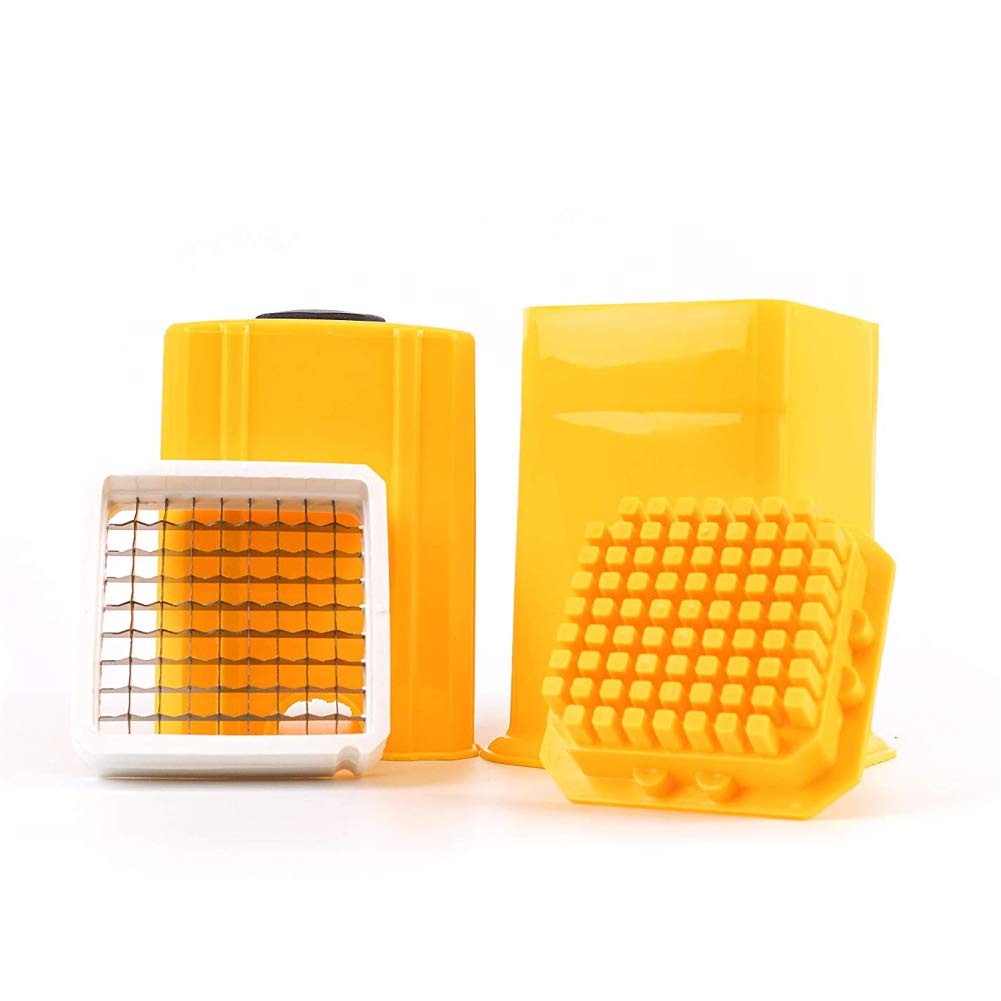 Classy Touch Potato Wedges Finger French Fries Cutter | Chipser Slicer | Yellow