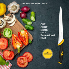 Classy Touch Stainless Steel 31 CM Kitchen Knife | Black | 1 Pc
