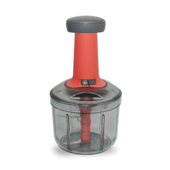 Classy Touch Manual Sprint 850 ML Hand-Press Food & Vegetable Chopper with Lock/Unlock System | Red & Black