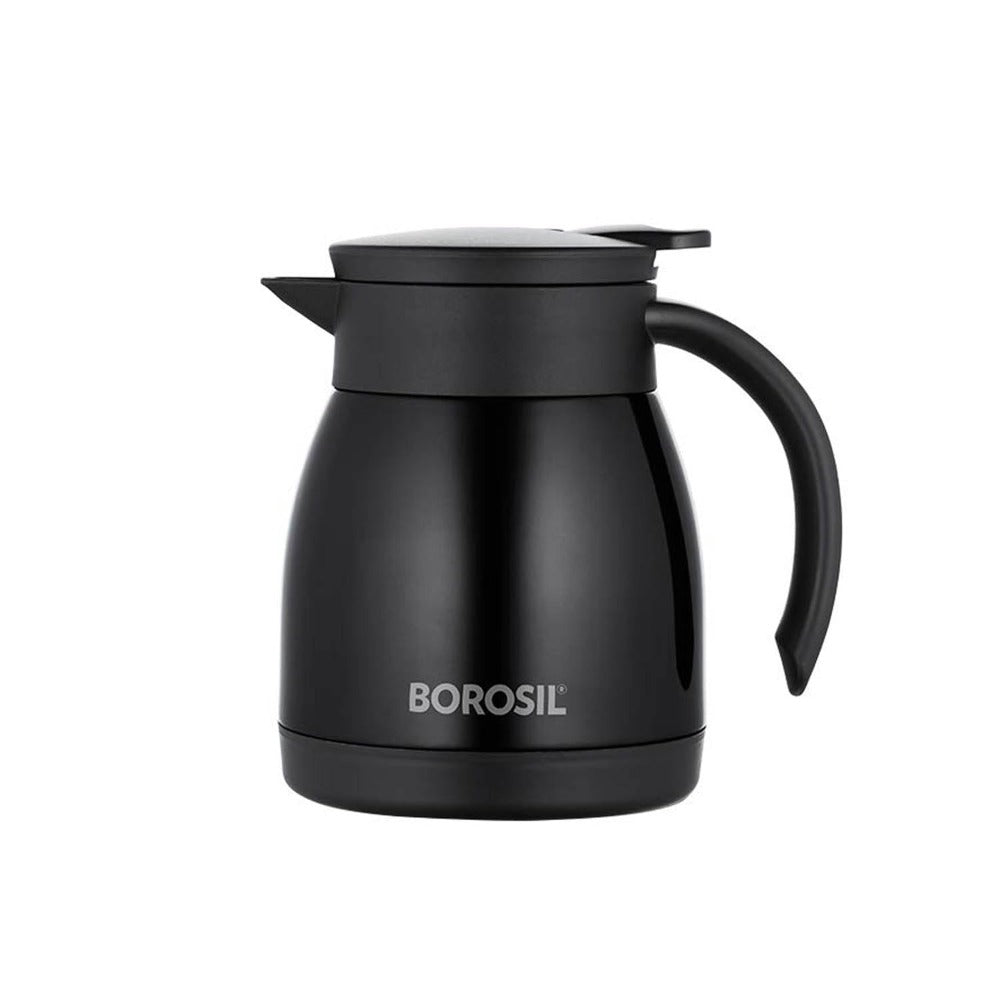 Borosil Insulated Stainless Steel Tea Pot | Hot n Cold | Black