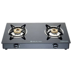 Bajaj GP6 2 Burner Glass Top Gas Stove - 2BRGP6 | Manual | Black