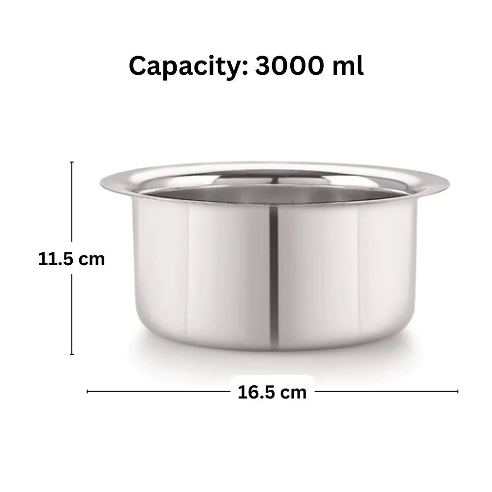 Bengani Stainless Steel Tope 20 Gauge Flat Bottom | 1 Pc