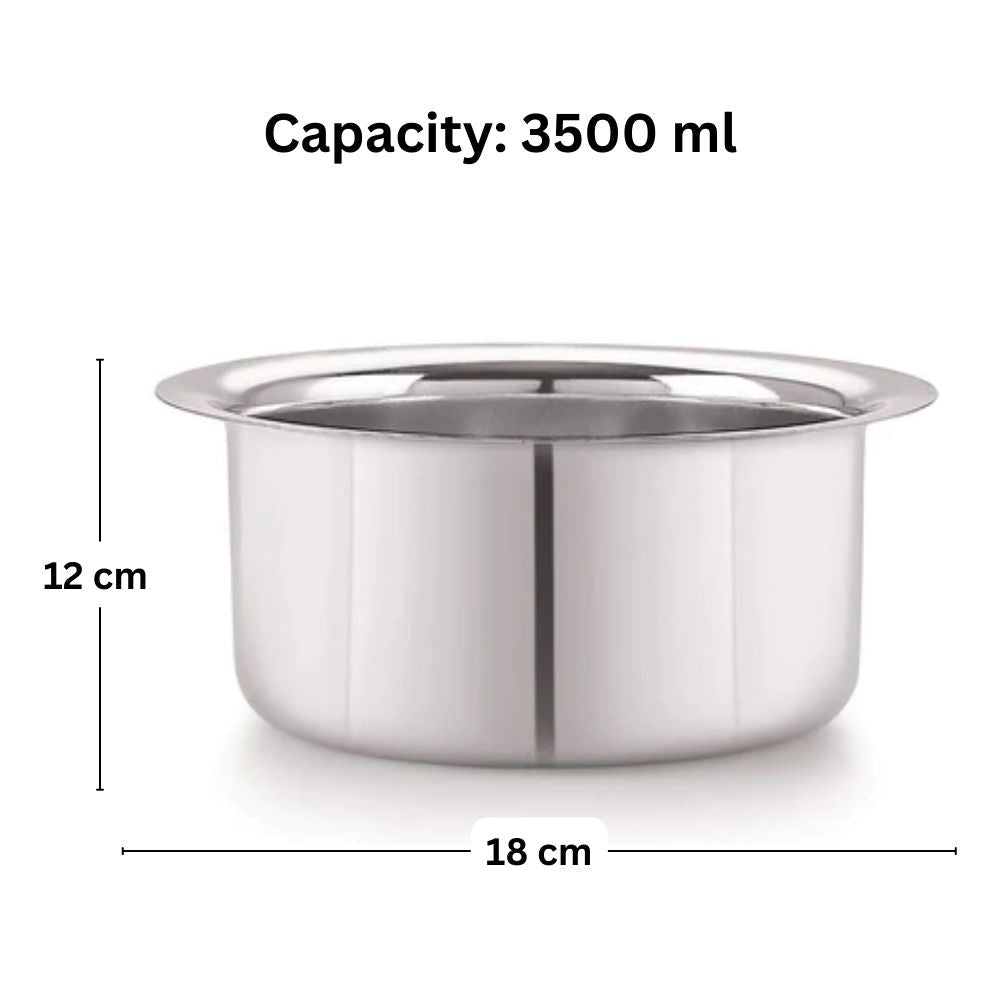 Bengani Stainless Steel Tope 20 Gauge Flat Bottom | 1 Pc