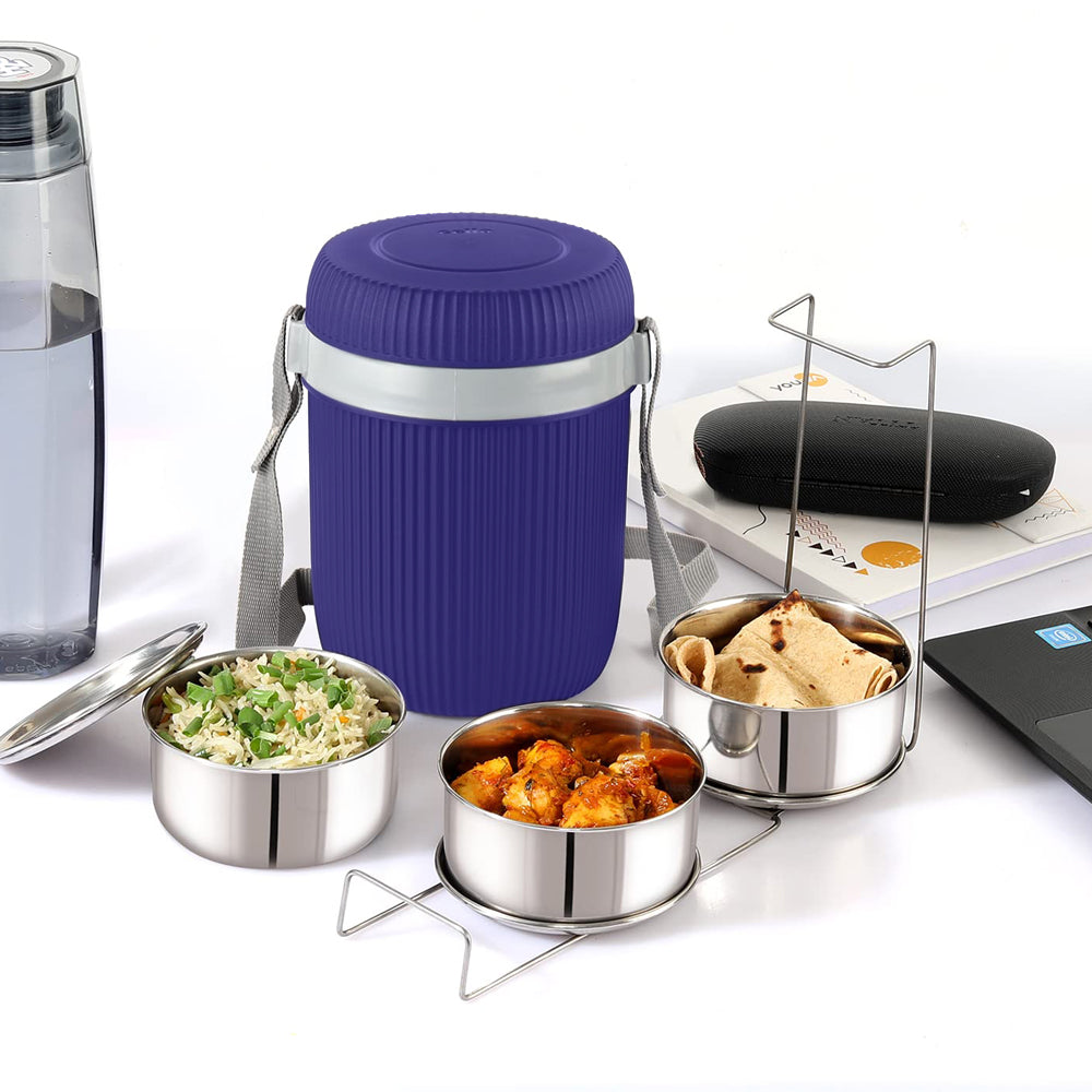 Cello Wow Insulated Lunch Box with Stainless Steel Container | Office Tiffin