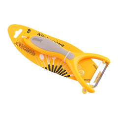 Classy Touch Plastic Y Shaped Peeler with Stainless Steel Blade | Yellow