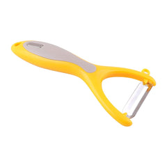 Classy Touch Plastic Y Shaped Peeler with Stainless Steel Blade | Yellow