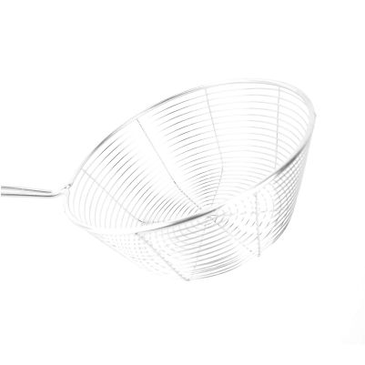 Classy Touch Stainless Steel Deep Fry Colander | Spider Net Strainer | Oil Fry Strainer | Silver & Yellow