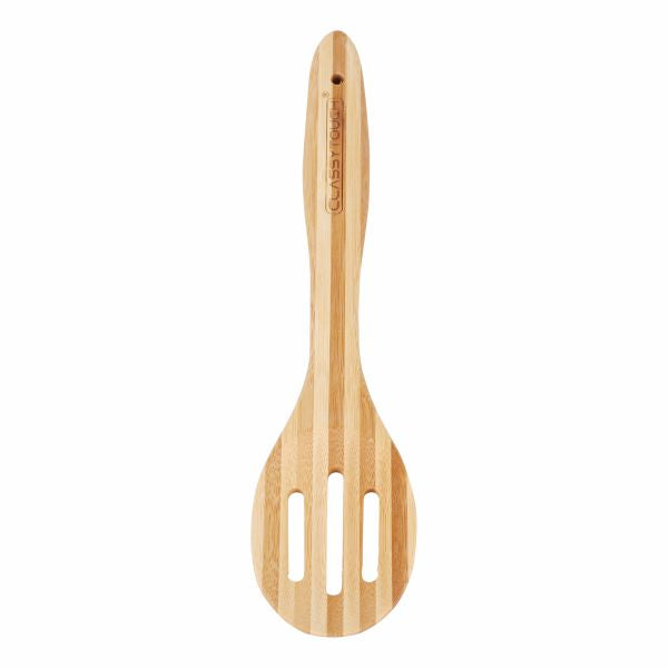 Classy Touch High Quality Premium Bamboo Standard Slotted Spatula