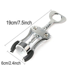 Classy Touch Wing Style Wine/Champagne Bottle Corkscrew Opener with Built In Bottle Opener | 1 Pc