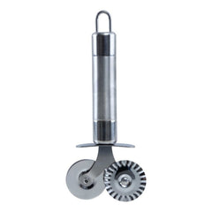 Classy Touch Double Roller Pizza Cutter | Silver