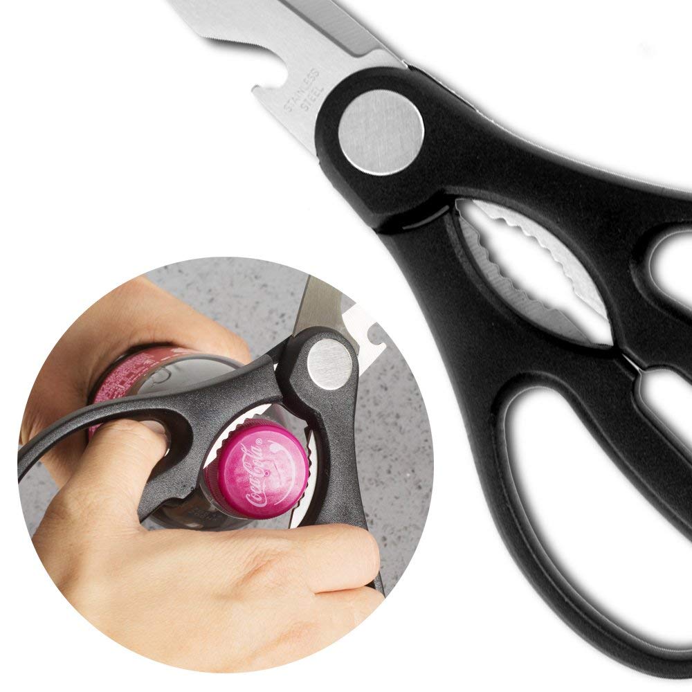 Classy Touch 3 in 1 Multi Purpose Kitchen Scissors | Black