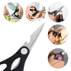 Classy Touch 3 in 1 Multi Purpose Kitchen Scissors | Black