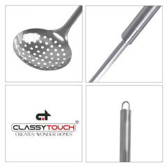 Classy Touch Stainless Steel Skimmer | Silver