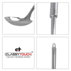 Classy Touch Stainless Steel Long Spoon S Ladle (31.5 cm)