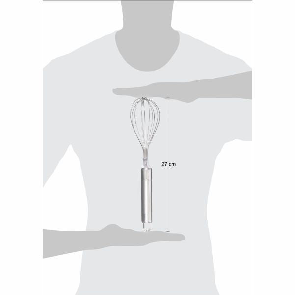 Classy Touch Stainless Steel Whisk Egg Frother | Milk Beater | Silver