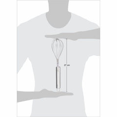 Classy Touch Stainless Steel Whisk Egg Frother | Milk Beater | Silver