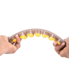 Classy Touch Round Easy Push Premium Pop-Up Ice Cube Tray | 21 Cubes | Yellow & Grey
