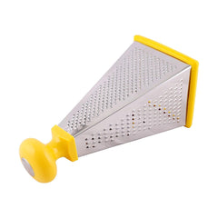 Classy Touch Stainless Steel Unique 4 in 1 Grater/Slicer - CT372 | Yellow & Silver