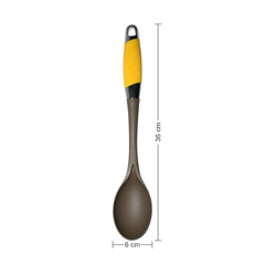 Classy Touch Nylon Solid Serving Spoon - CT497 | Grey & Yellow