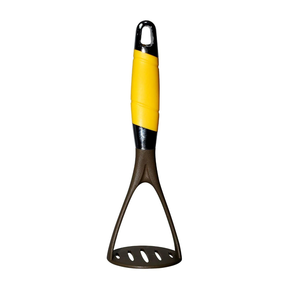 Classy Touch Nylon Potato Solid Masher - CT498 | Grey & Yellow